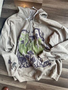 Urban Outfitters Doors Oversized Zip-Up Hoodie